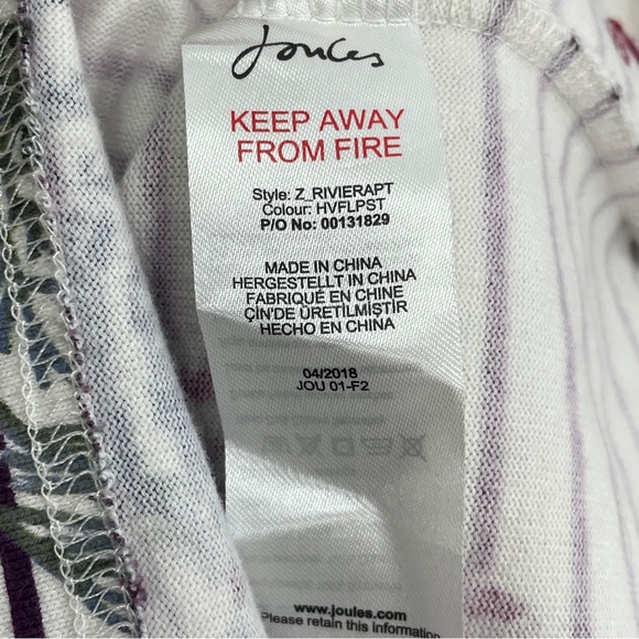 Joules Riviera Harvest Floral Plum Stripe Dress - Picture 15 of 16